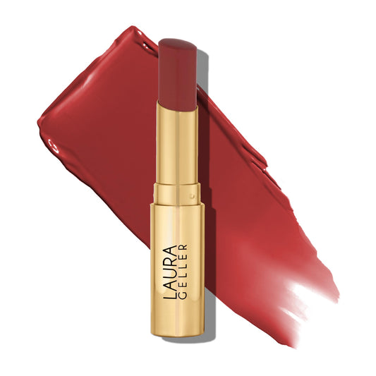 LAURA GELLER NEW YORK Jelly Balm Tinted Lip Balm - Brick House - Hydrating Lip Color with Shine Finish - Squalane & Vitamin E - Buildable Sheer