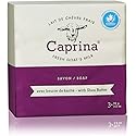 Caprina Fresh Goat’s Milk Bar Soap,SHEA BUTTER (3-Pack), 3.2 oz (90 g) Each, Gentle Daily Cleanser, Softening & Biodegradable Formula, No Phosphates