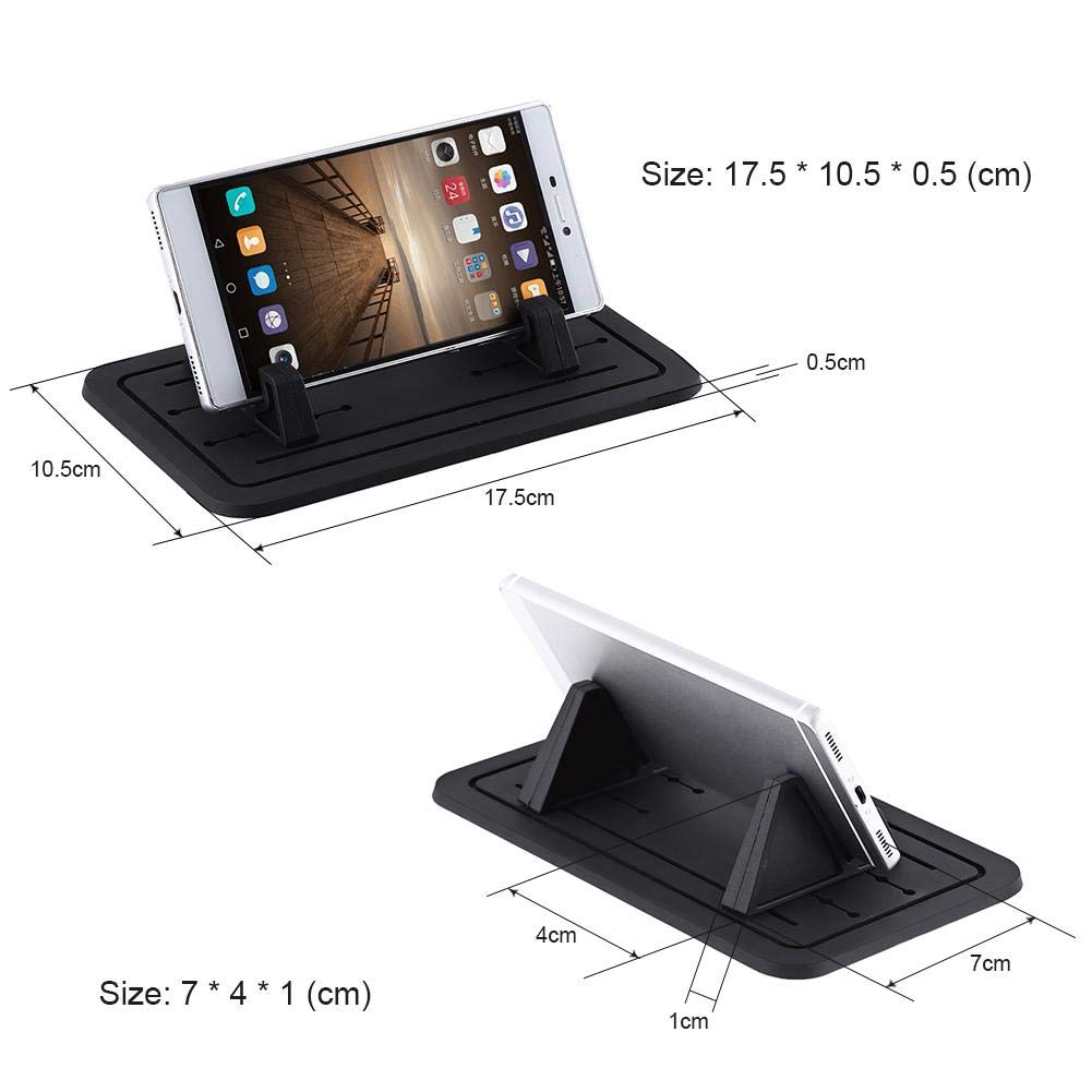 Keenso Silicone Car Phone Holder Pad Mat Dashboard Antislip Stand Cell Phone Mount Holder Dash Adjustable for Smartphone Table