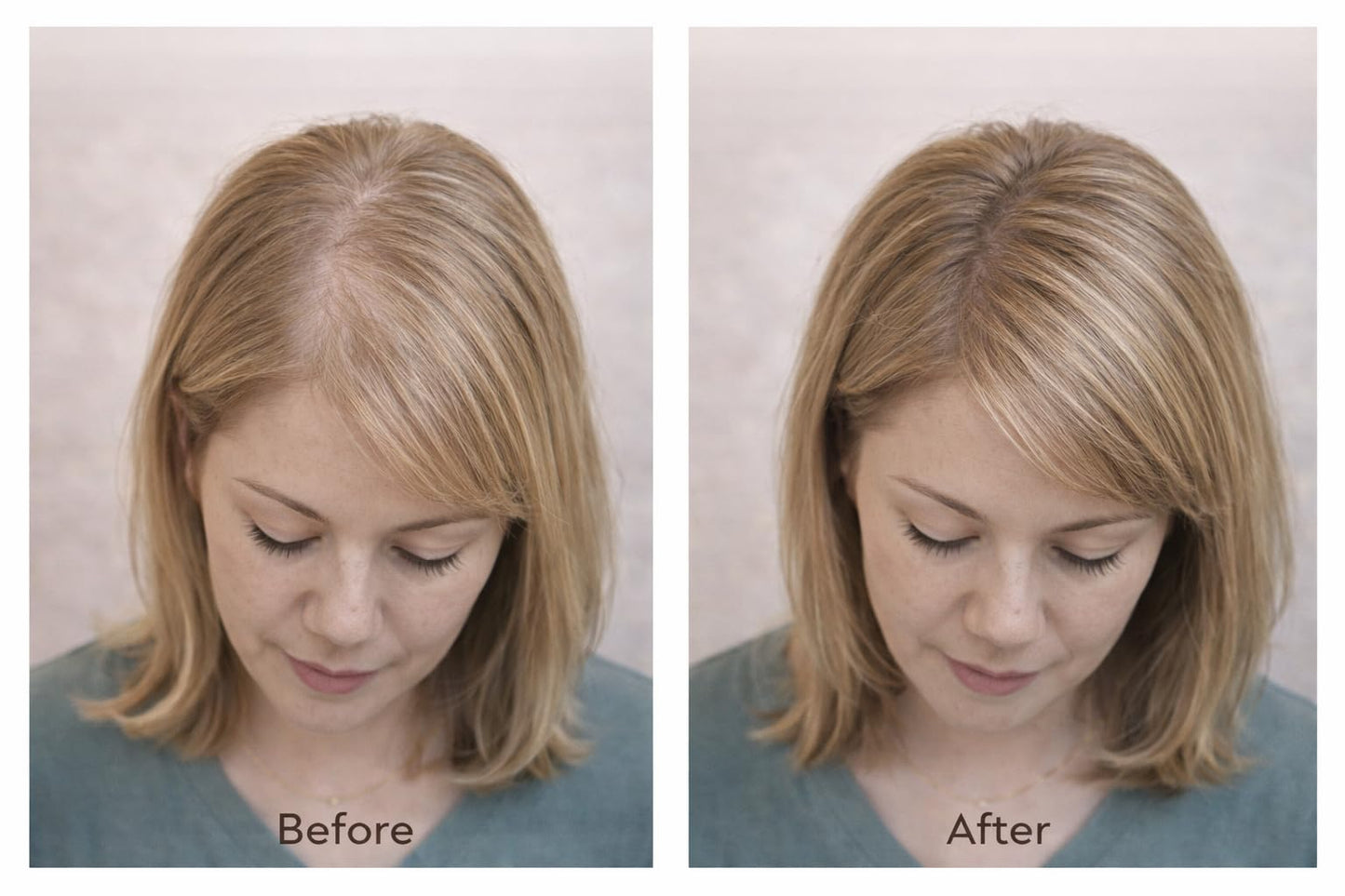 Dark Blonde Hair Building Fiber - Natural Density for Thinning Hair - Fuller Looking Coverage