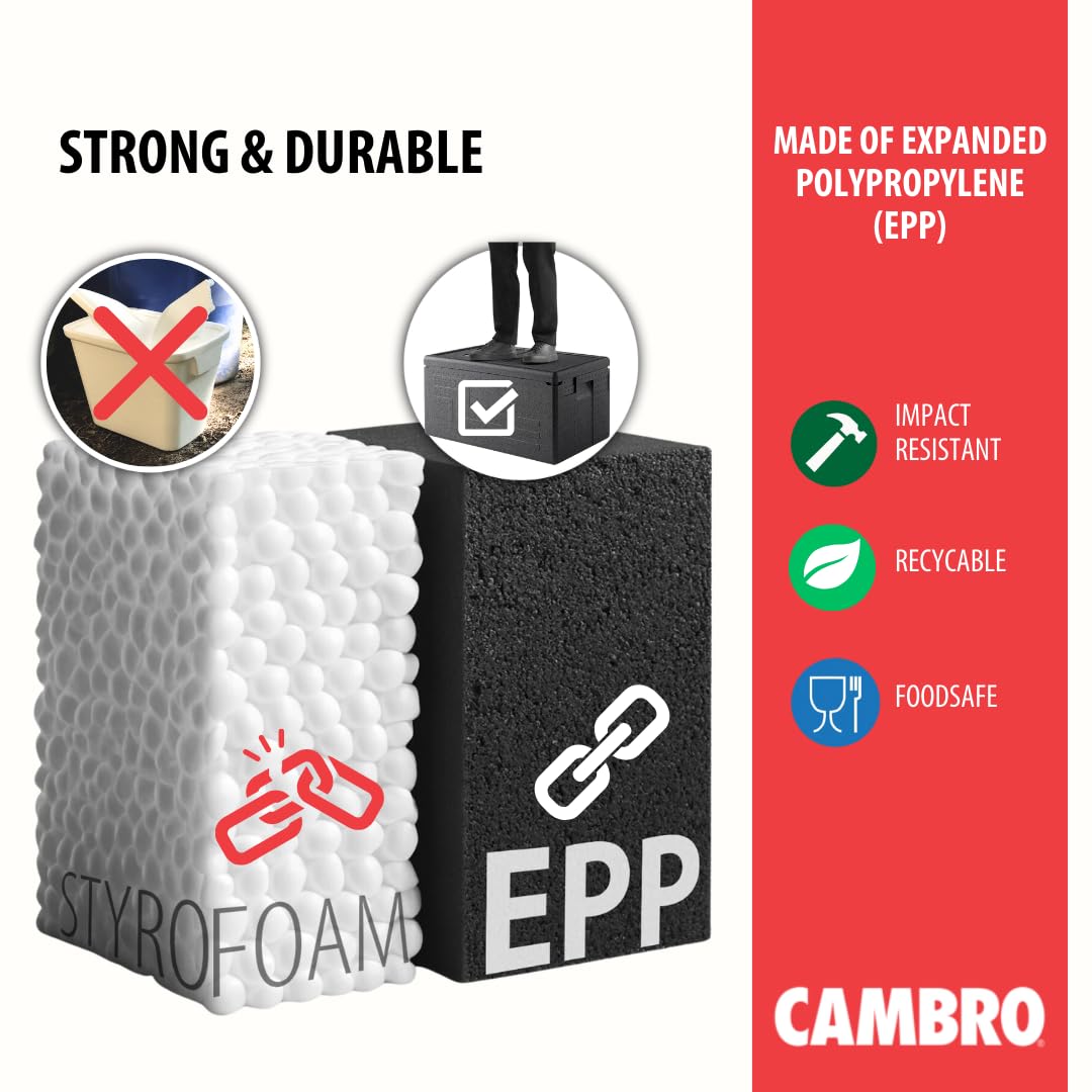 Cambro GoBox Insulated Lightweight Thermal Hot Box and Food Pan Carrier (EPP400 - Holds Four 4 Inch Pans) - Hotbox and Food Warmer for Catering…