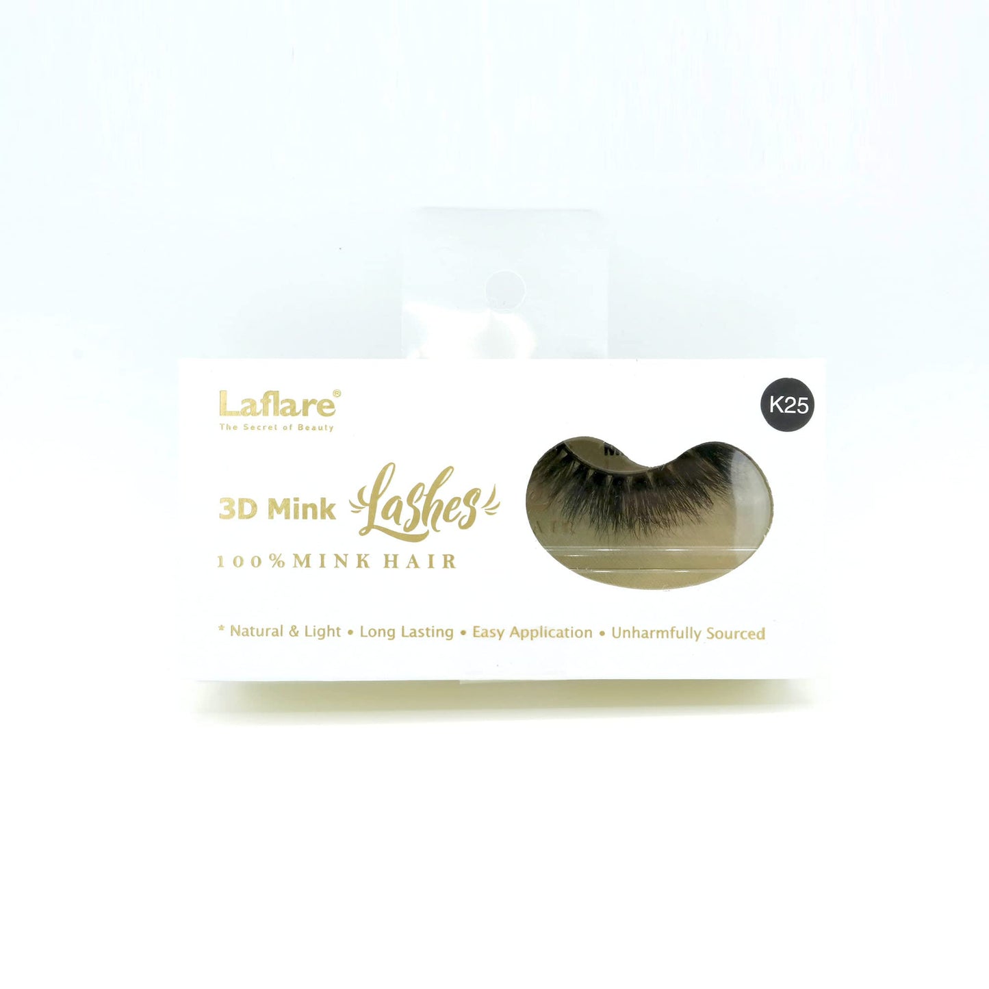 Laflare 3D 100% REAL MINK Eyelashes, Luxurious Hand-made, Light, Natural, Long Lasting, Easy to Apply False Lashes (K25)