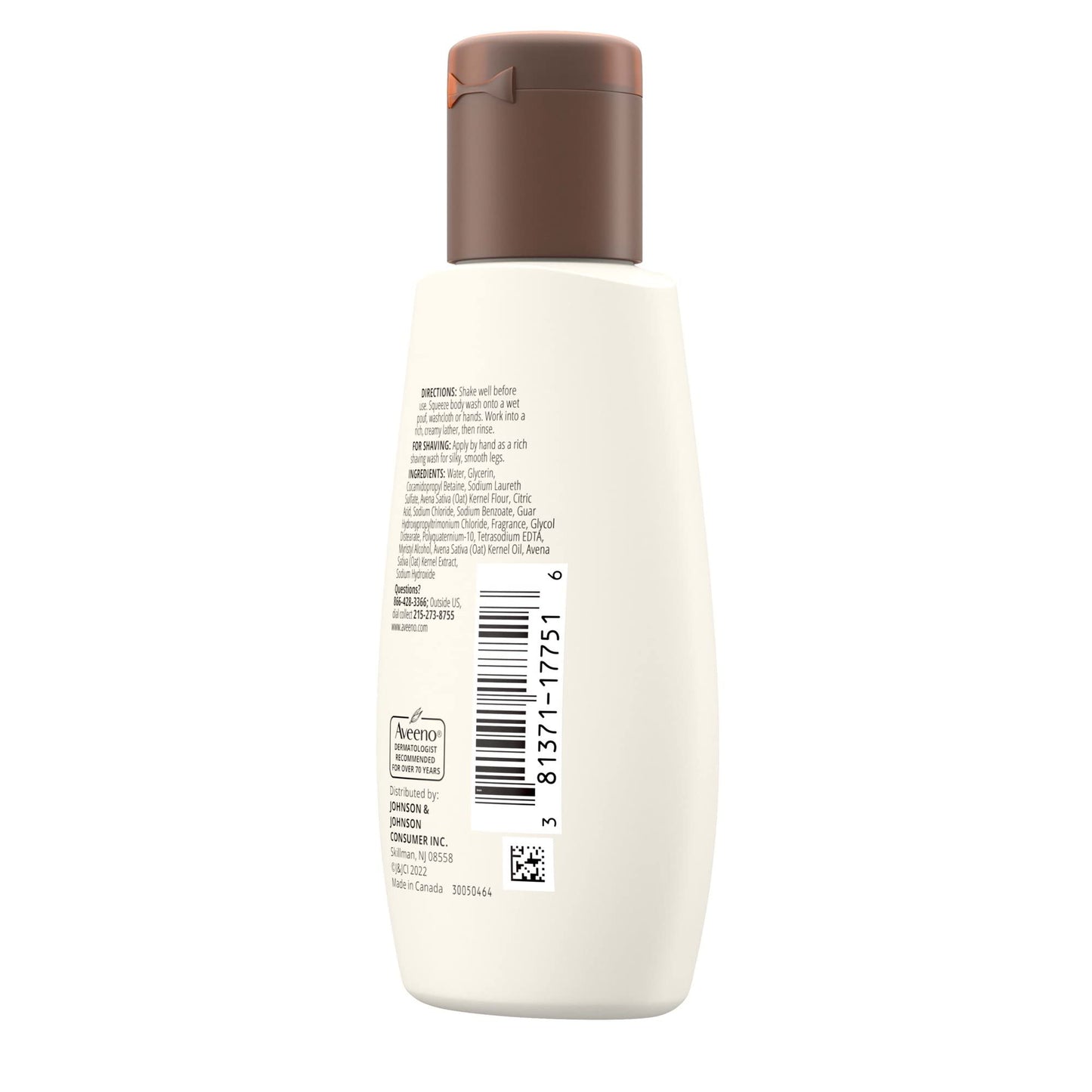 Aveeno Daily Moisturizing Body Wash, Travel Size, 2 Fluid Ounce (Pack of 6)