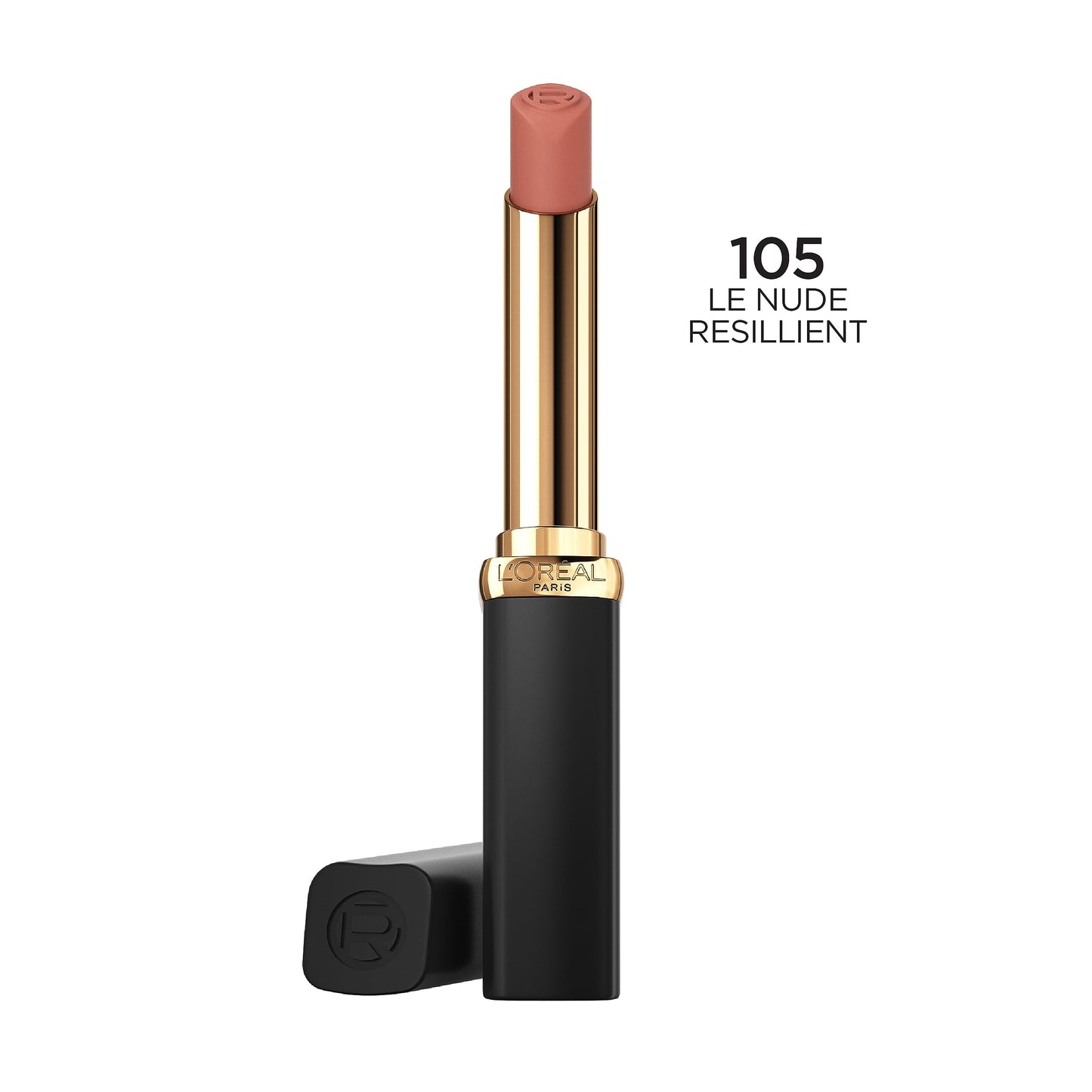 L'Oreal Paris Colour Riche Intense Volume Matte Lipstick, Lip Makeup Infused with Hyaluronic Acid for up to 16HR Wear, Le Nude Resilient, 0.06 Oz