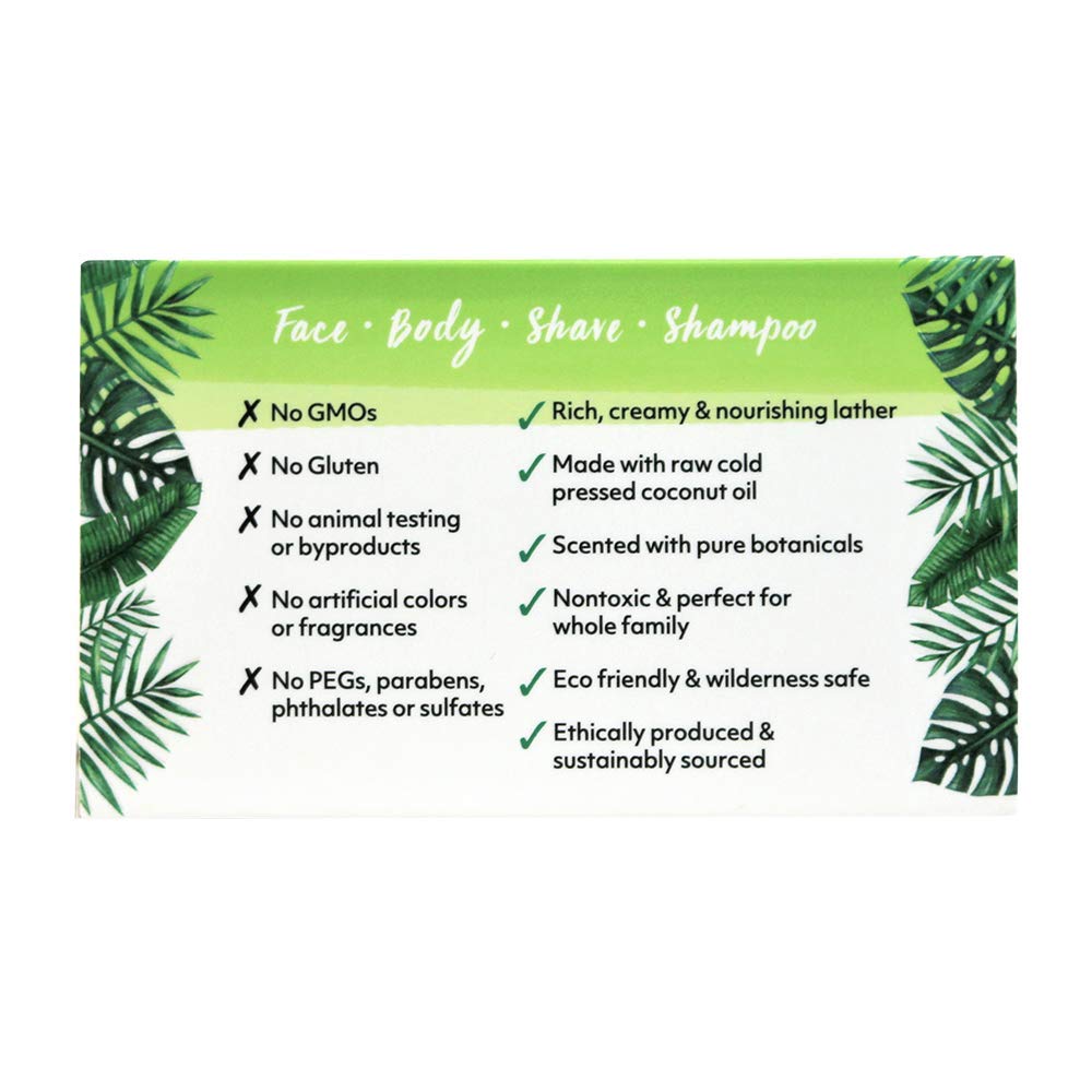 Coco Fiji Soap Bar for Face and Body Infused With Organic Coconut Oil, Coconut Lime, Essential Oil, Natural Soap for Moisturizing & Pore Purifying Beauty & Personal Care Organic Fiji