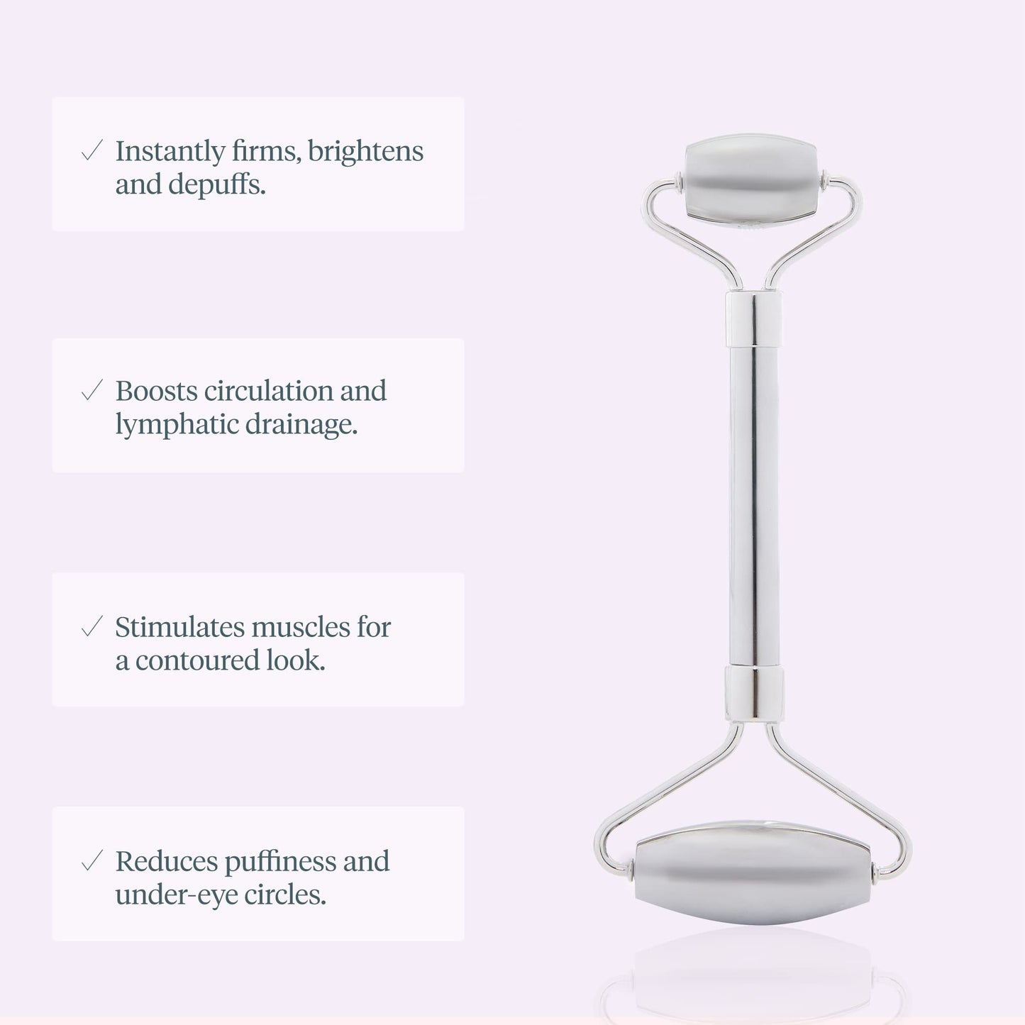 Wonderskin Liquid Gym Facial Roller, Stainless Steel Face Roller Massager for Puffy Eyes and Dark Circles, Face Sculpting Tool