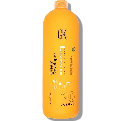 GK HAIR Vegan Professional Hair Creme 20 Volume Developer 33.8 Fl Oz for Hair Coloring Bleach - High-Performance Long Lasting Semi-Permanent Hair
