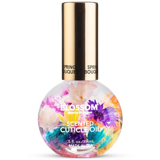 Blossom Cuticle Oil for Nails, Hydrating, Moisturizing, Scented Nail Oil Cuticle Care, Infused with Real Flowers, Made in USA, 0.5 fl. oz, Spring