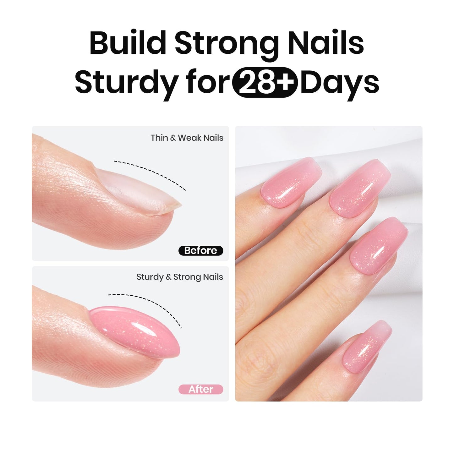 Beetles Nude Rubber Base Gel Nail Polish - Light Pink Color Base Gel 5 in 1 for Nails Strengthening, Building, Enhancing, Reinforcing, Long Lasting Beauty and Personal Care beetles Gel Polish
