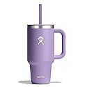 Hydro Flask Travel Tumbler with Handle, Lid and Straw - Insulated Stainless Steel in 32 Oz Moonshadow