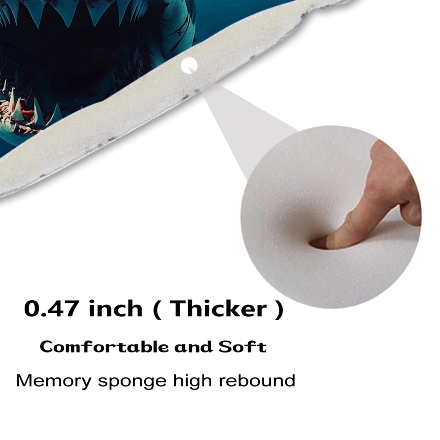 Funny Shark Beach Underwater Nautical Bathroom Bathtubs Coral Velvet Bath Rugs Non Slip Ocean Sea Shower Mat Door Rug Decor Sets Flannel Absorbent…