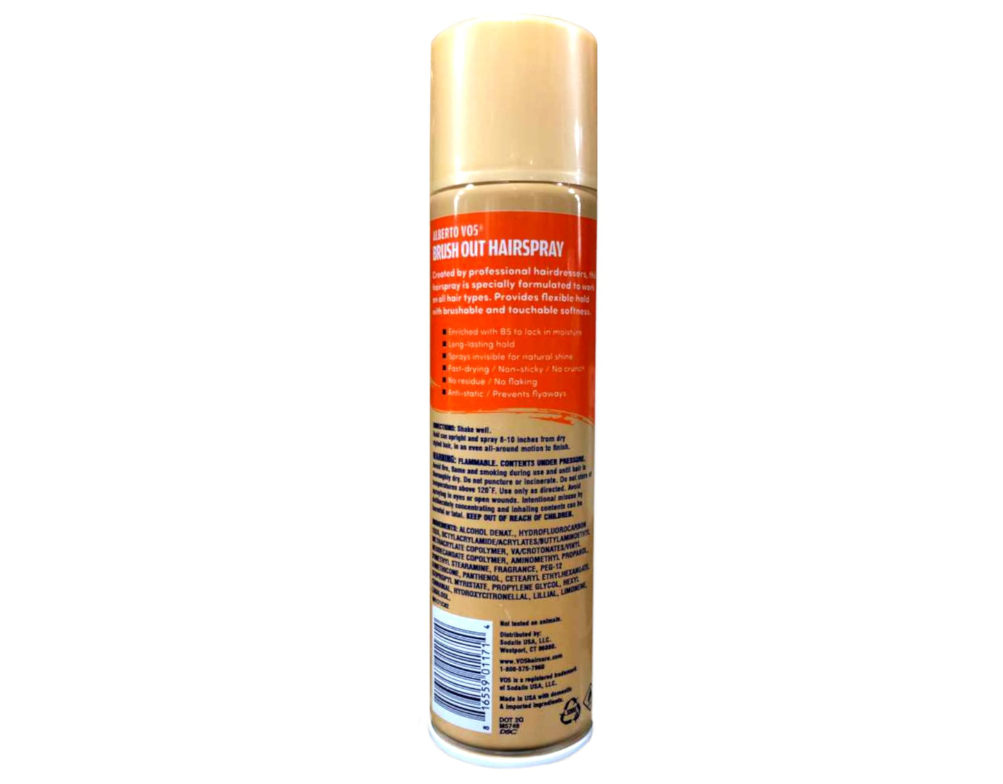 VO5 Hairspray Aerosol Brush Out Hard To Hold, 8.5 oz