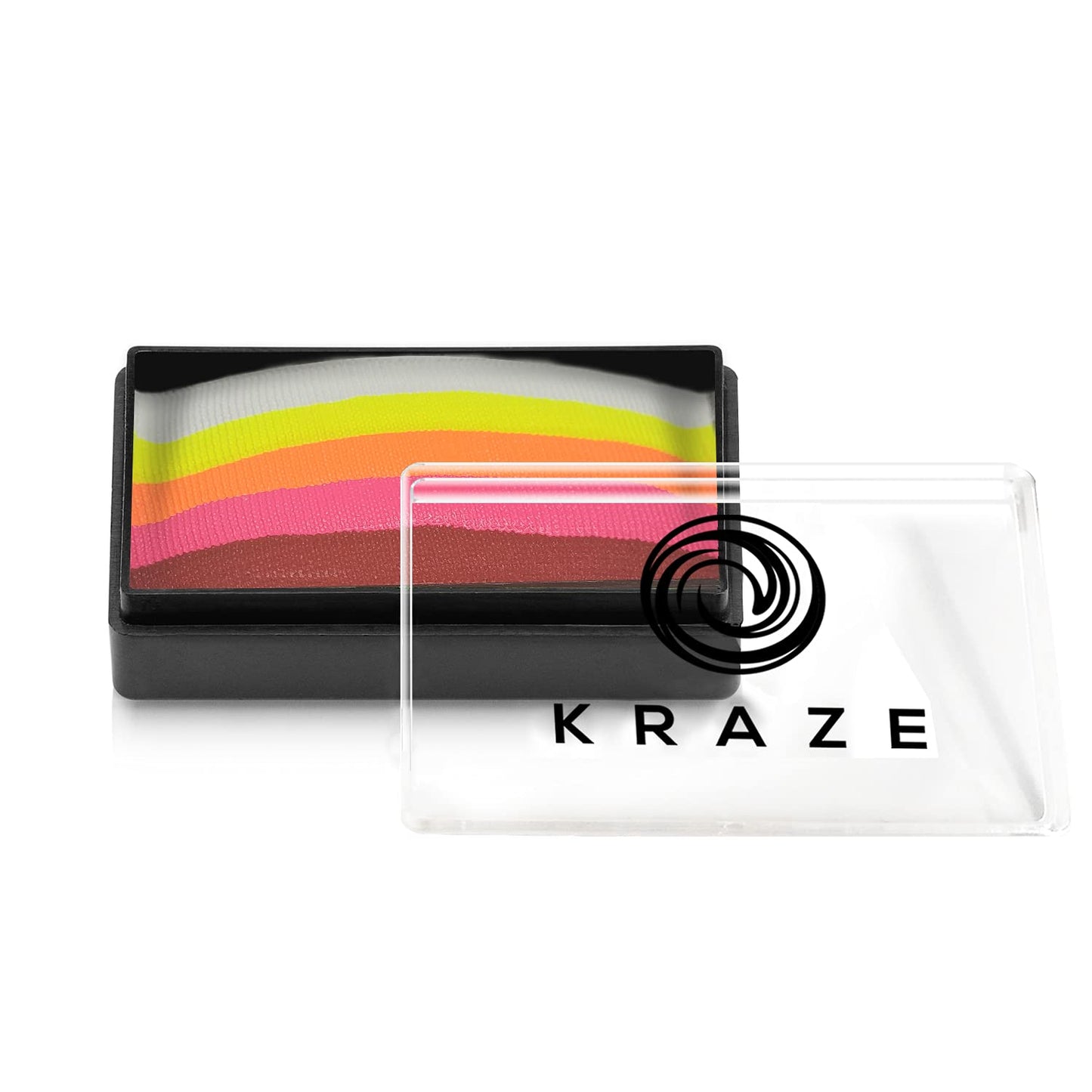 Kraze FX Dome Stroke - Burning Heart (25 gm), Professional 1-Stroke Split Cake, Hypoallergenic, Non-Toxic, Water Activated Face & Body Painting Makeup