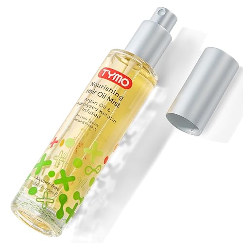TYMO Argan Hair Oil Spray - Hydrating Natural 6 Blend Oil for Frizzy & Dry Hair, Organic Pure Formula, Daily Use for Hair, Smooth Damaged Ends, Olive