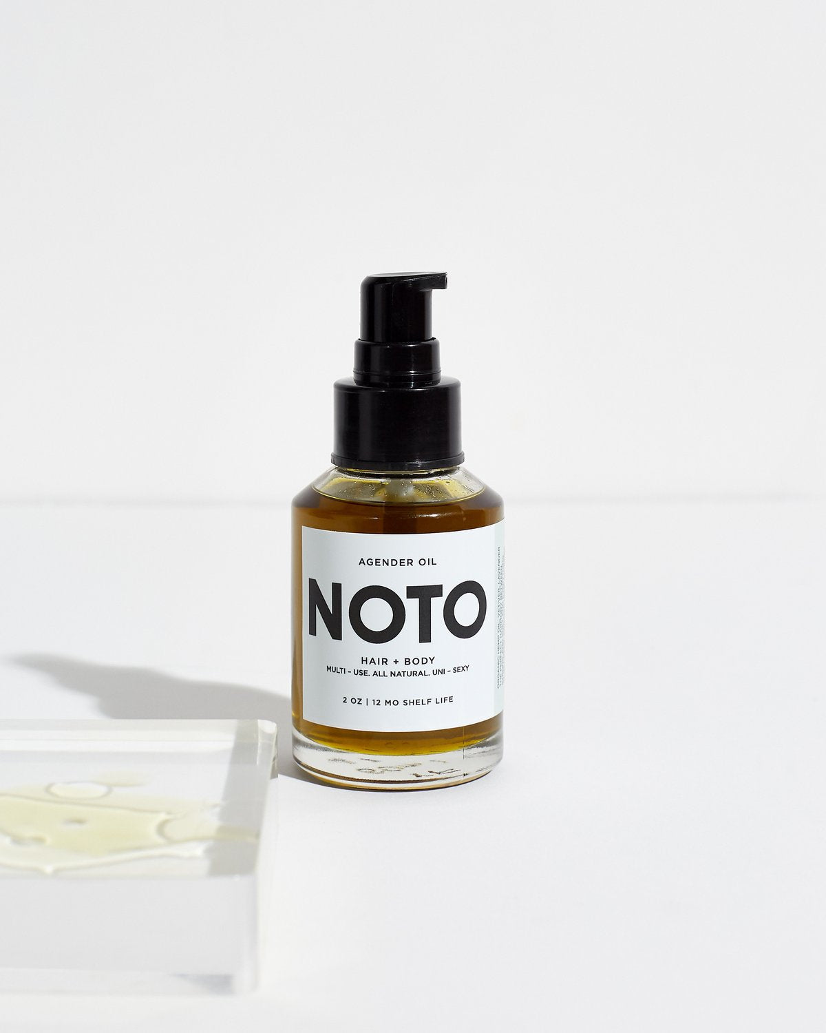NOTO Botanics - Natural & Vegan Agender Oil Anywhere (Face + Body) | Clean, Natural, Non-Toxic Beauty (2 oz | 60 ml)