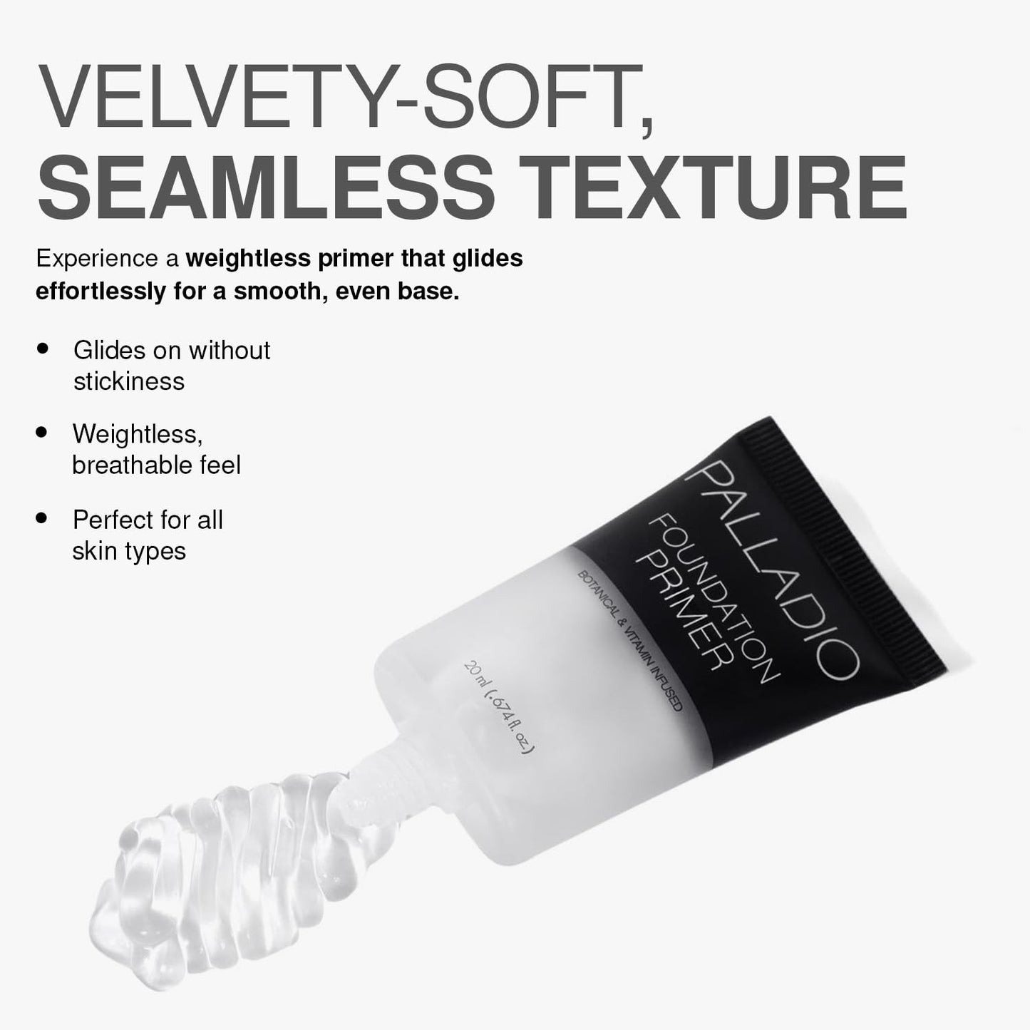 Palladio Foundation Primer, Lightweight and Velvety Primer with Aloe Vera and Chamomile, Wear Alone or As Foundation Base, Minimizes Fine Lines