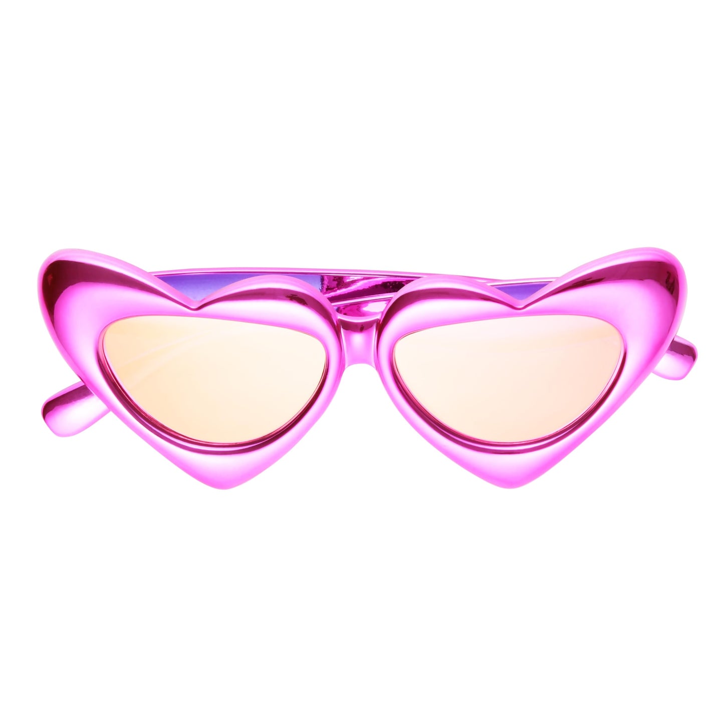 Betsey Johnson Women's Glam & Grace Heart Sunglasses, PINK, 51 mm