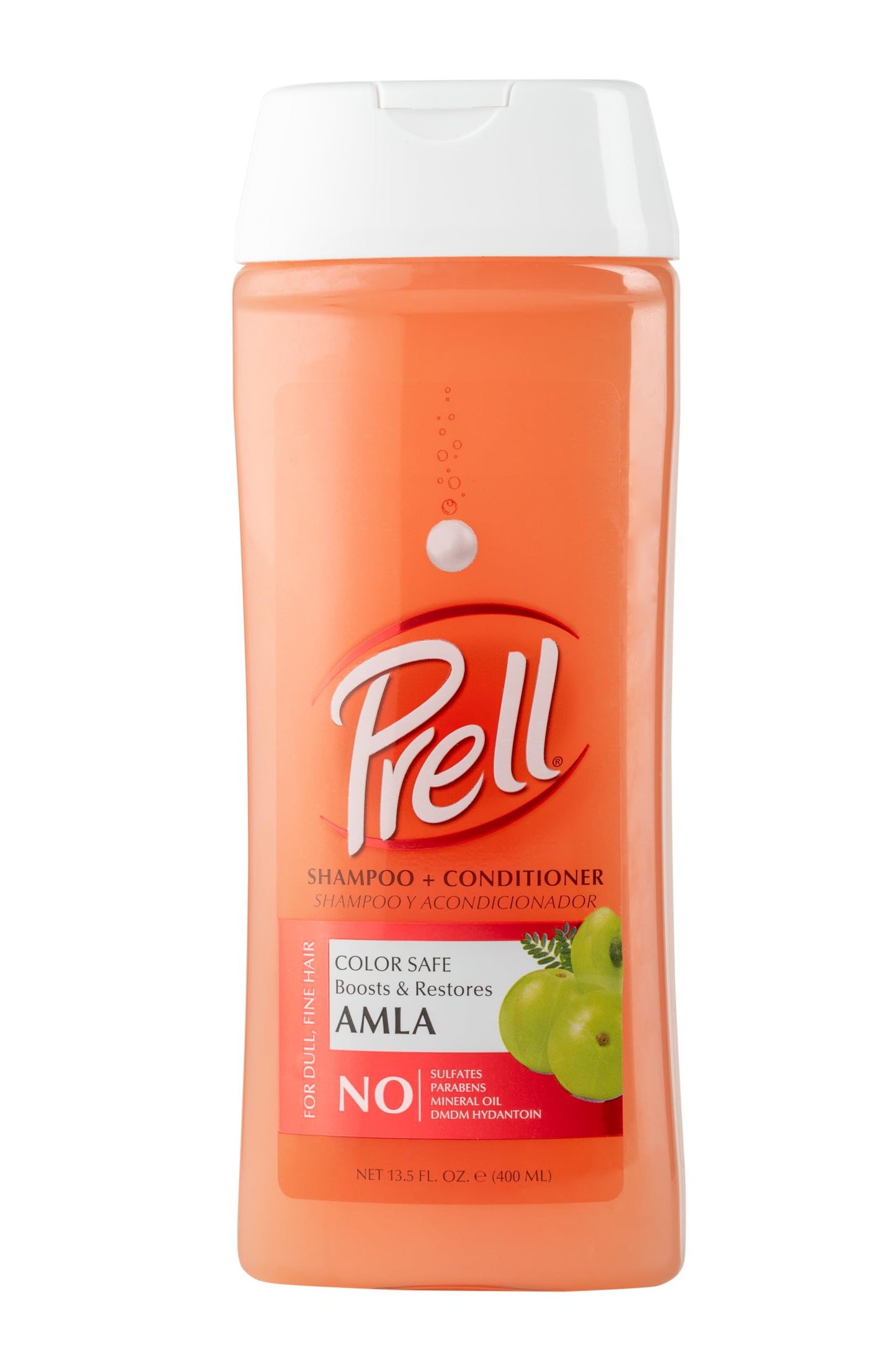 Prell AMLA Boosts & Restores Color Safe Shampoo & Conditioner for Dull, Fine Hair 13.5 fl.oz, 3 Pack