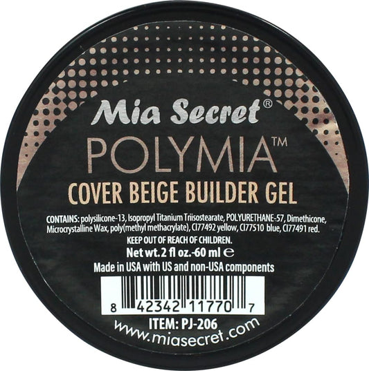 Mia Secret - 2oz POLYMIA polysilicone Gel Nail Builder - UV Led - Builder gel (Cover Beige) Beauty & Personal Care Mia Secret