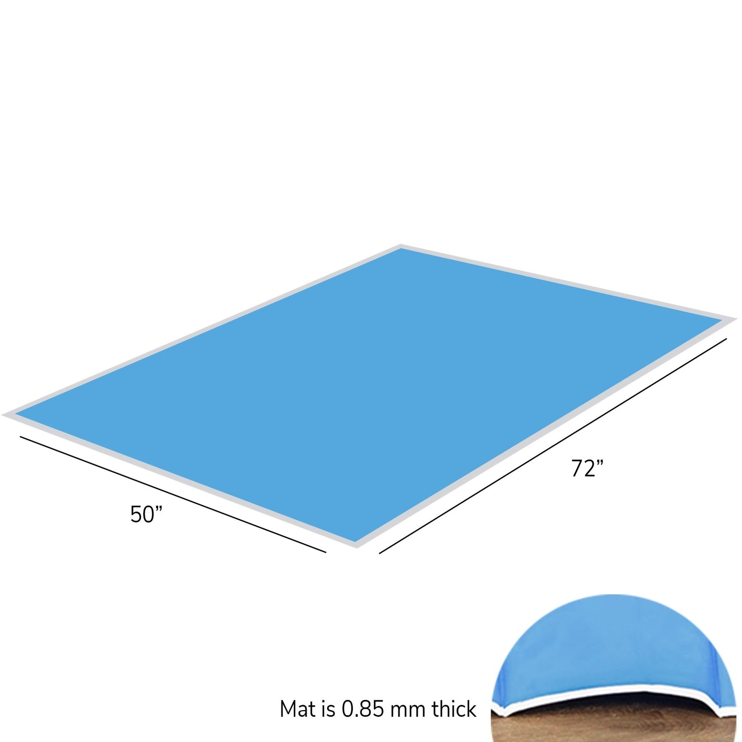 Children's Factory Rectangular Splash Mat – 50"x72" Play Mat for Classroom Art, Painting & Activities in Preschools, Daycares & Homes