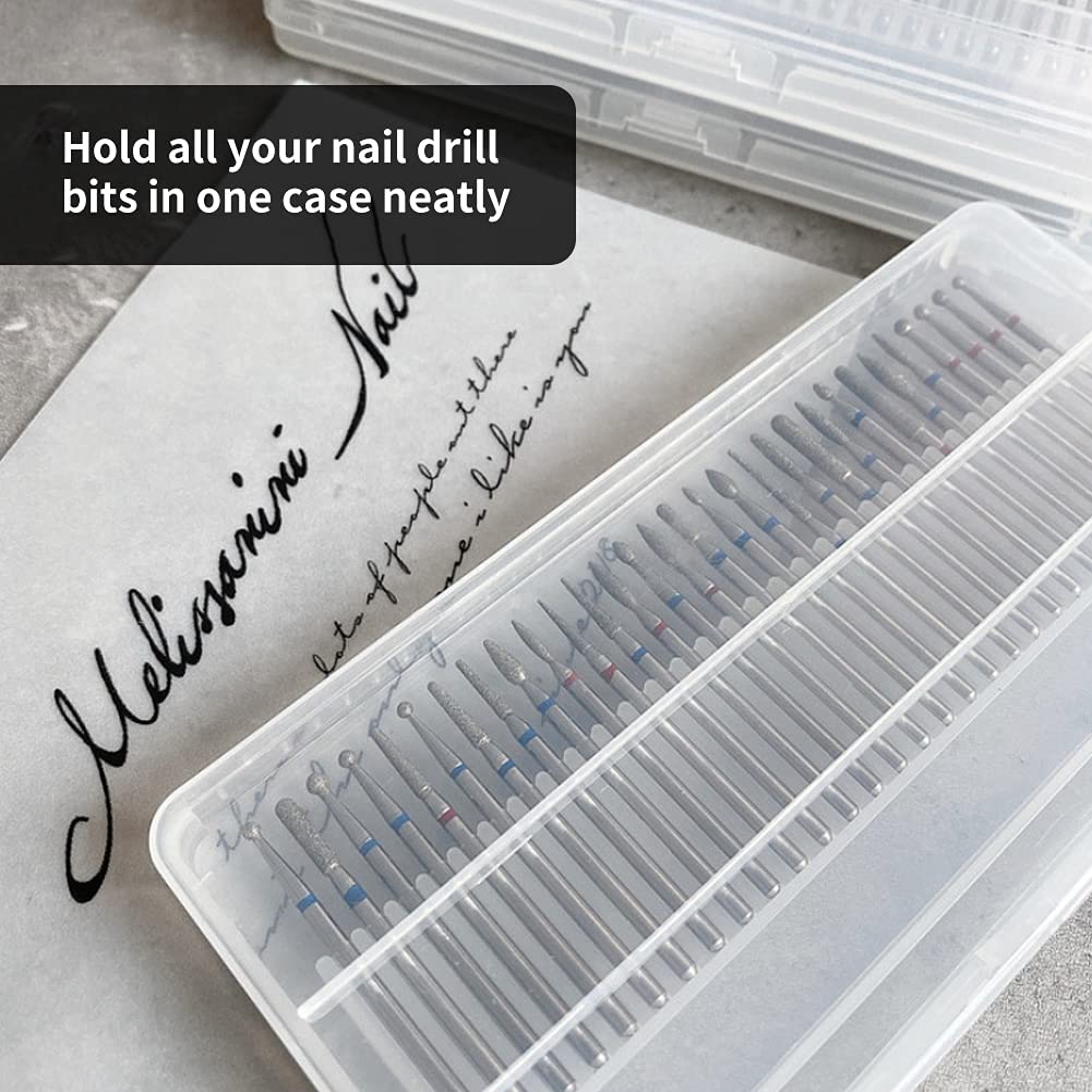 Nail Drill Bits Case, 30 Holes Nail Drill Bits Storage Box Manicure Drill Bits Container Holder Display Case Organizer, Empty Nail Grinding Organizer Beauty & Personal Care YUYTE