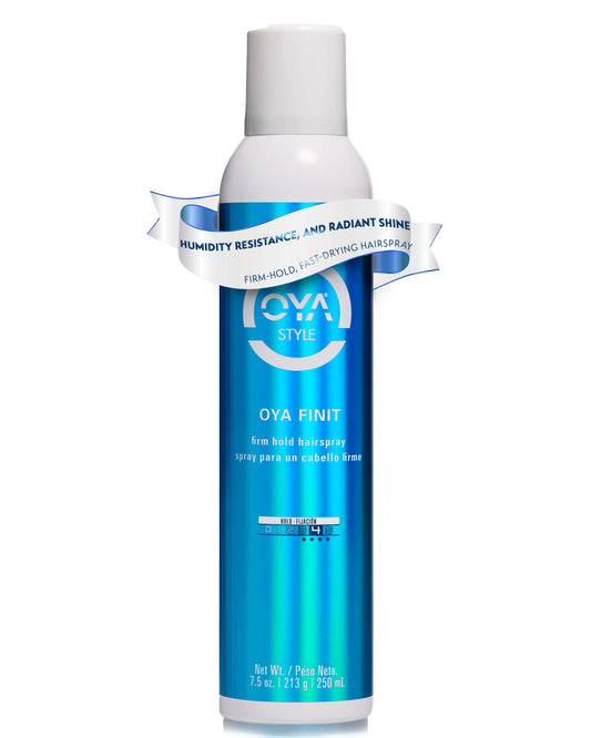 OYA FINIT Quick Drying Extra Hold Hairspray - Strong Aerosol Hair Spray for Women and Men - Volumizing Anti-Frizz Styling Hold for All Hair Types