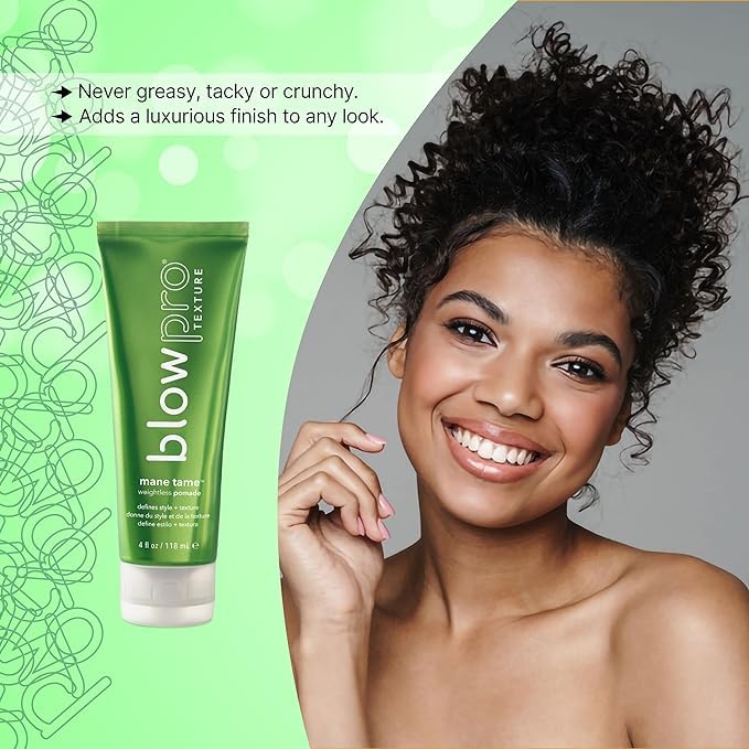 blowpro Weightless Soft Pomade, 4oz - Define, Manage, Maintain Style for Both Long and Short Hair - Infused with Protein, Silk & Soy - All Hair Types