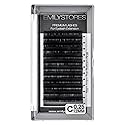 EMILYSTORES Eyelash Extensions 0.25mm Thickness C Curl 12mm Length For Lash Extensions Volume Individual Semi-Dull Black Eyelashes(0.25,C,12mm)