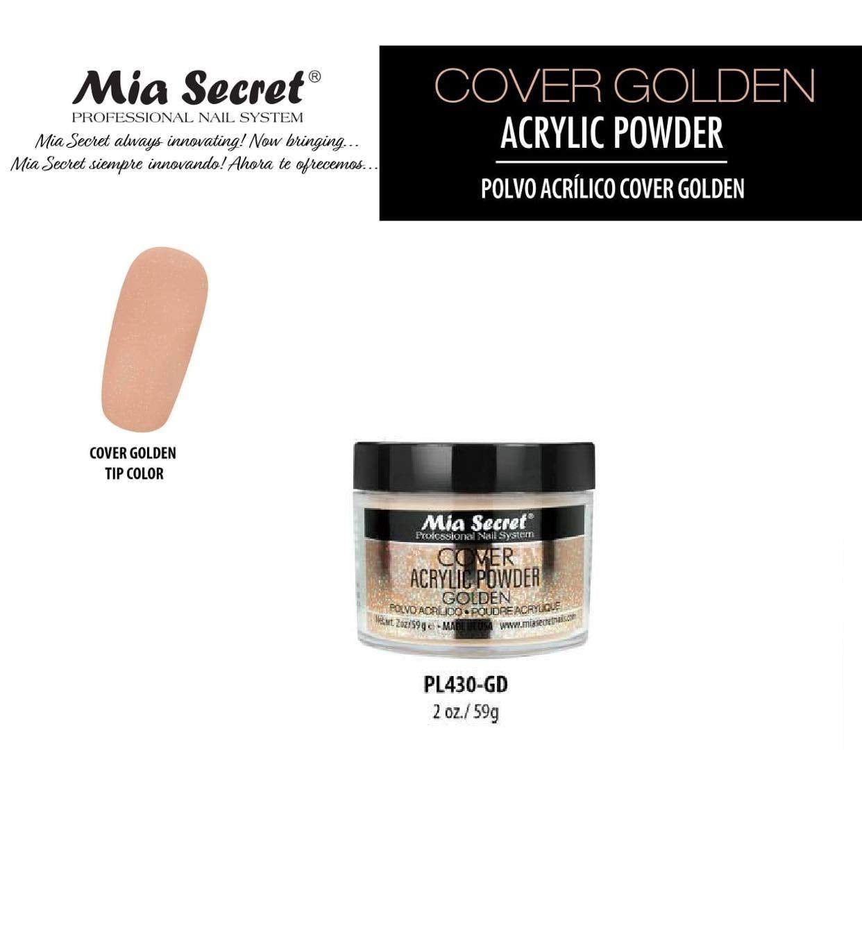 Mia Secret Professional Nail System Cover Acrylic Powder New item 2020 ! (2oz COVER GOLDEN) Beauty & Personal Care Mia Secret