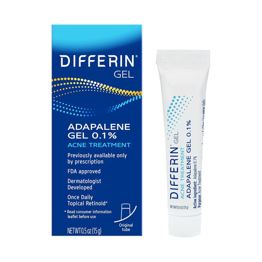 Differin Acne Treatment Gel, 30 Day Supply, Retinoid Treatment for Face with 0.1% Adapalene, Gentle Skin Care for Acne Prone Sensitive Skin, 15g Tube Beauty and Personal Care Differin Default Title