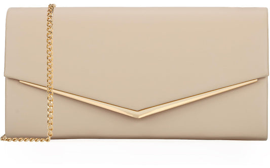 Women’s Evening Handbag Vegan Leather Ladies Envelope Clutch Classic Elegant Purse Bags