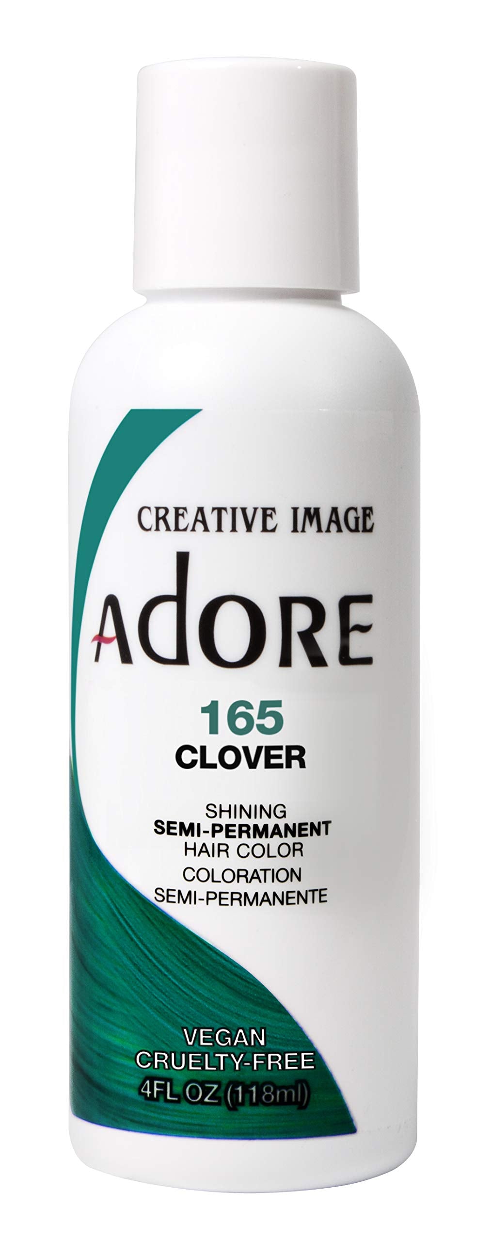 Adore Semi Permanent Hair Color - Vegan and Cruelty-Free Hair Dye - 4 Fl Oz - 165 Clover (Pack of 3)