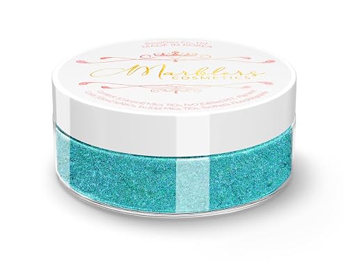 MARBLERS Chunky Natural Mica Powder [Capri Pearl] 0.11oz (3g) | Highly Pigmented | Non-Toxic, Vegan, Cruelty-Free | Eyeshadow, Body Butter, Nail