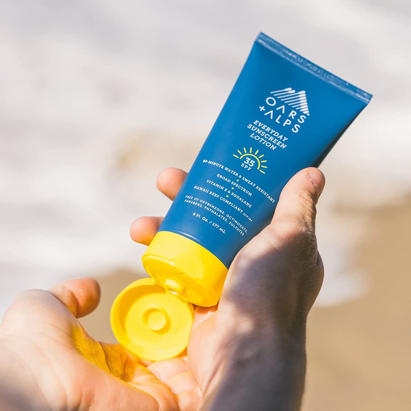 Oars + Alps Sunscreen Body Lotion for Everday Use, SPF 35 Body & Face Sunscreen Lotion, Infused with Aloe Leaf & Vitamin E, No White Residue, Water