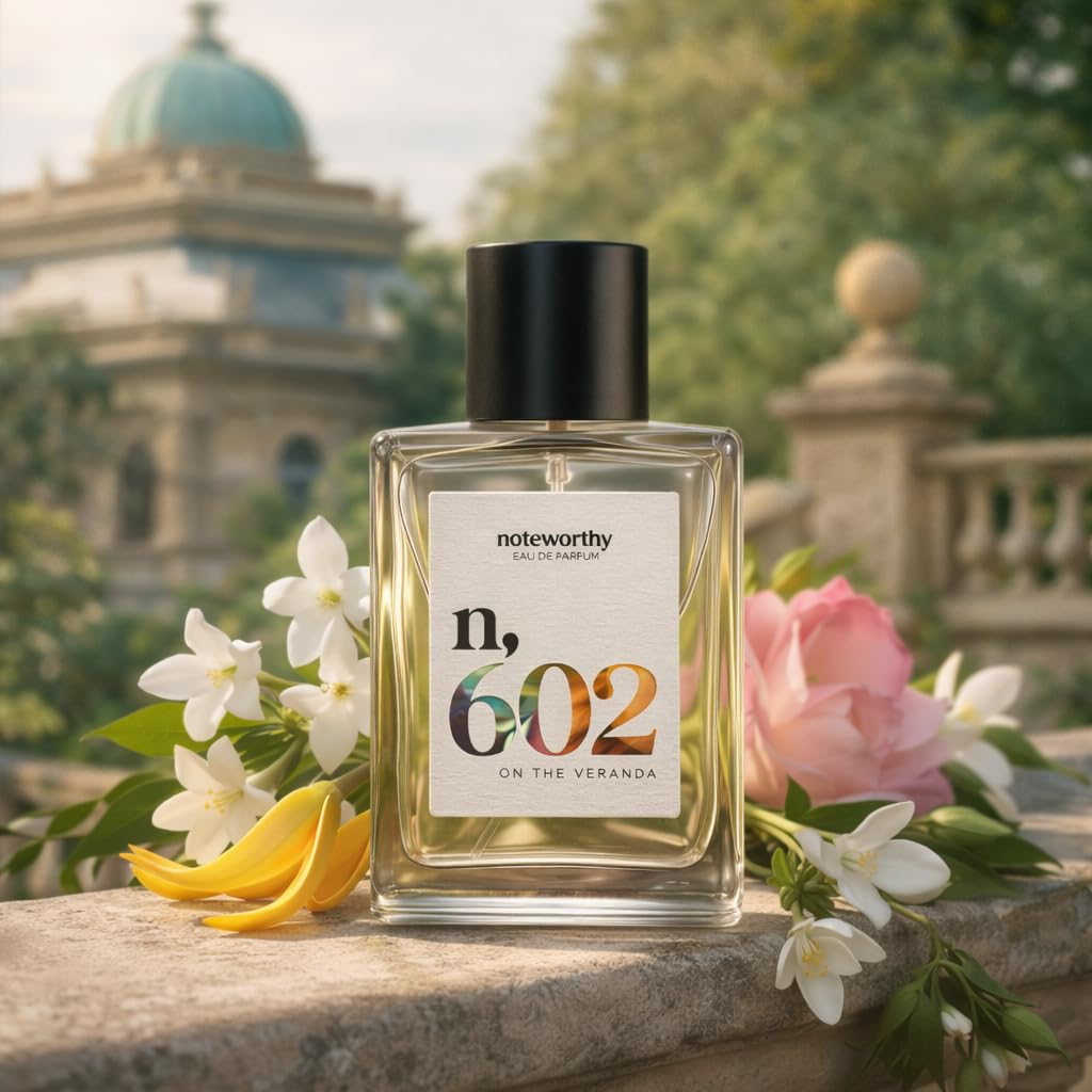 Noteworthy n,602 On the Veranda Eau De Parfum - Baies Roses, Ylang Ylang, Jasmine | Sophisticated, Warm Fragrance for Any Occasion | Long-lasting Beauty & Personal Care Noteworthy