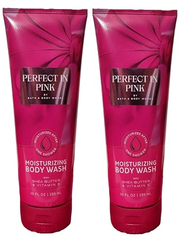 Bath and Body Works Moisturizing Body Wash 10 oz each - Pack of 2 (Perfect In Pink)