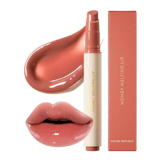 Nature Republic HONEY MELTING LIP (06 COCO) SOFT LIP STICK, Hydrating Gloss, Moisturizing balms, Sheer tint, Shine & Glowy Finish, korean make up Beauty and Personal Care Nature Republic