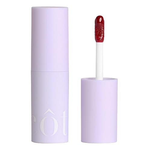 Cote Beauty's Tempted Peptide Lip Shine, Ultra Hydrating & Long-Lasting Warm Berry Plumping Lip Gloss for Women with Hyaluronic Acid, Shea Butter &