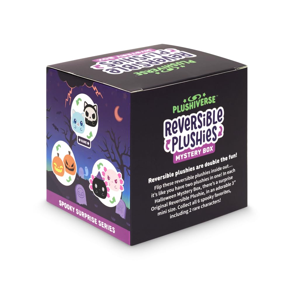 Teeturtle 3" Reversible Mystery Box Plushie - Halloween - Surprise Soft Cute Stuffed Animal Blind Box