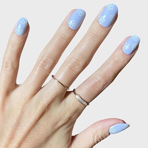 Olive & June Classic Super Stick Mani Press On Nails | No Glue Needed | 32 Tab Nails 16 Sizes | Non-Toxic Tabs Easy On-Off Non-Damaging Realist Look | Beauty & Personal Care Olive & June