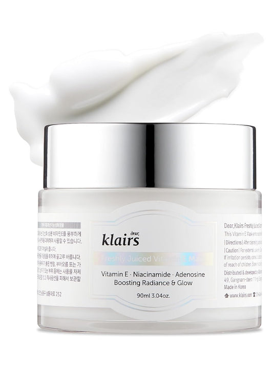 DearKlairs Freshly Juiced Vitamin E Mask - Korean Sleeping Mask with Niacinamide & Vitamin E for Hydrated, Glowing Skin, Nourishing Overnight Care