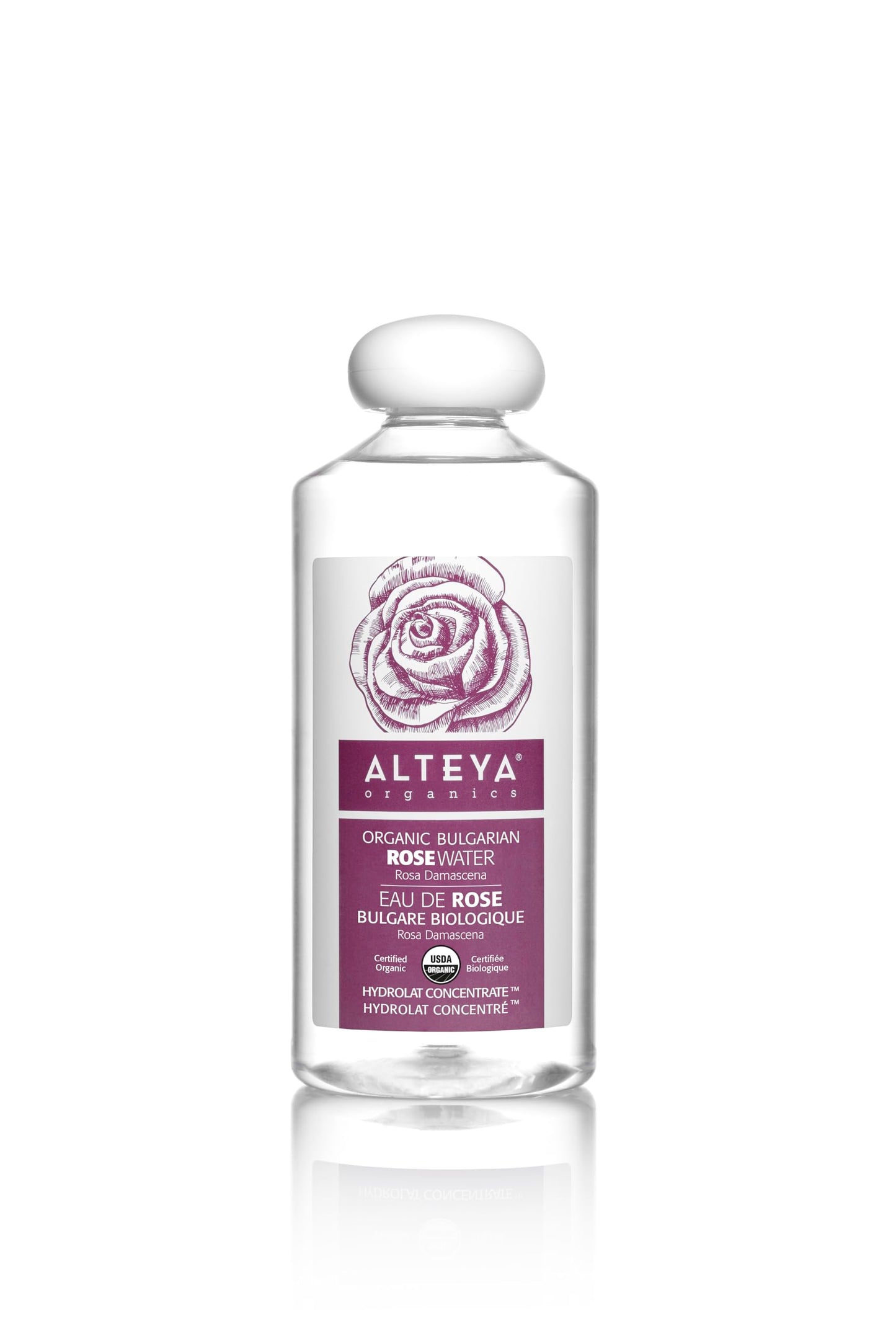Alteya Organics Rose Water Toner 17 Fl Oz/500mL | USDA Certified Organic Bulgarian Rosa Damascena Hydrosol | Natural Hydrating Facial Toner for All