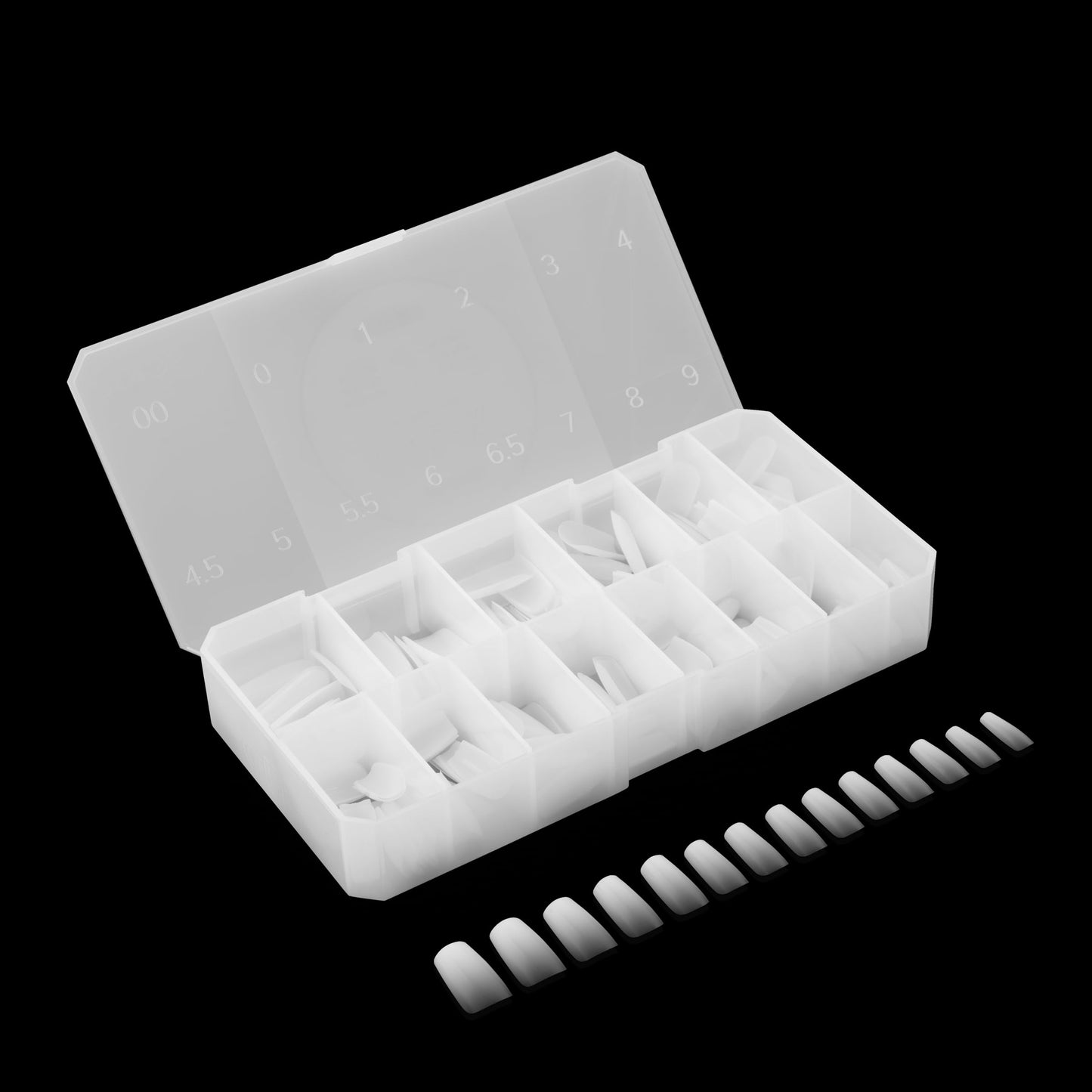 Apres Ombre Gel-X® Box of Nail Tips, 14 Sizes 00-9, Premium Quality (Natural Square Medium, 210 Count) Beauty & Personal Care APRÉS