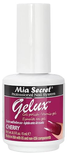 Mia Secret Gelux Soak-off gel nail polish color Cherry - Gel polish cured with nail lamp - Esmaltes para uñas en gel de larga duración para lampara uv Beauty & Personal Care Mia Secret