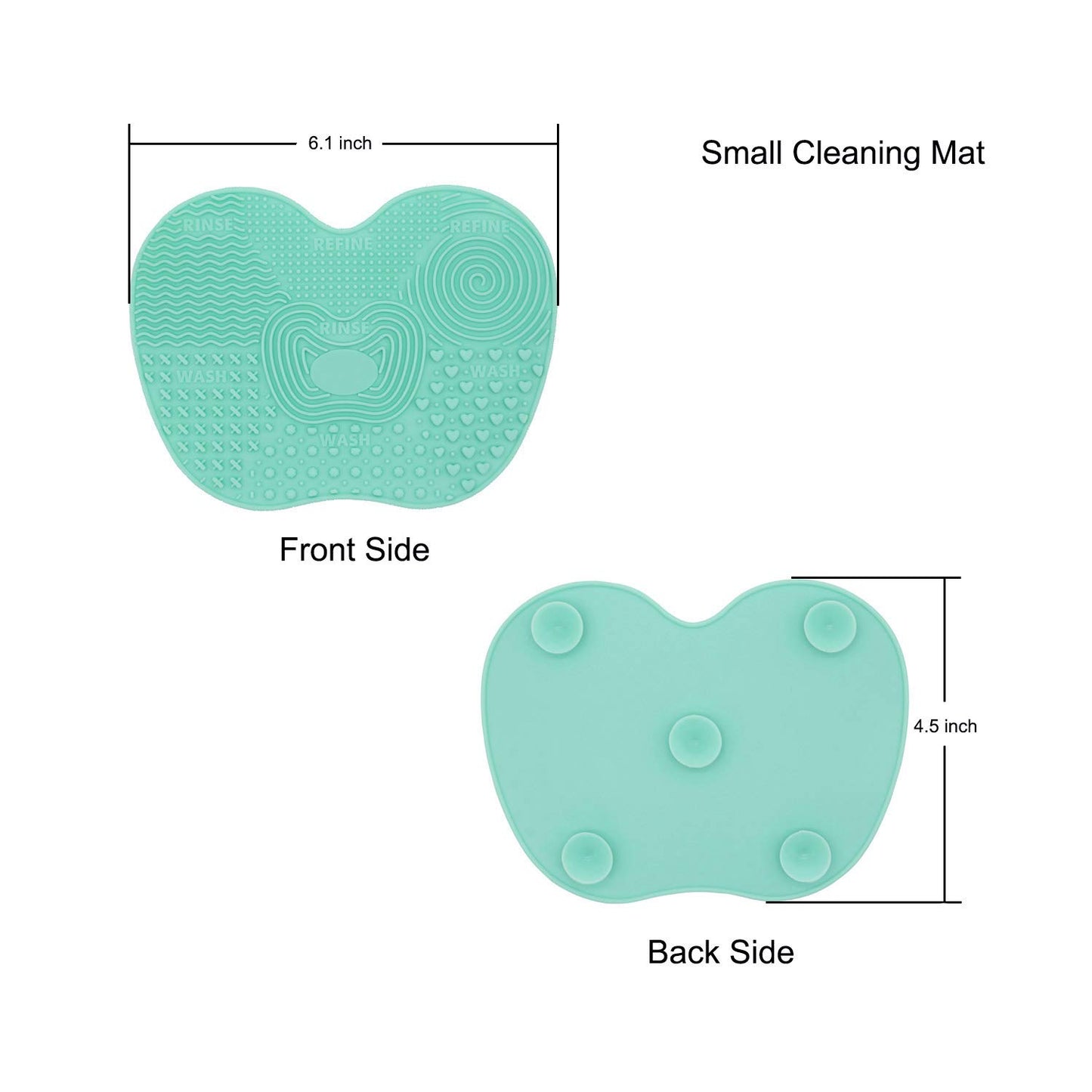 LORMAY Silicone Makeup Brush Organizer + Makeup Brush Cleaning Mat - Brush Holder for Air Drying. Easy to Mount to Wall, Mirror, Dresser or Tile (Mint