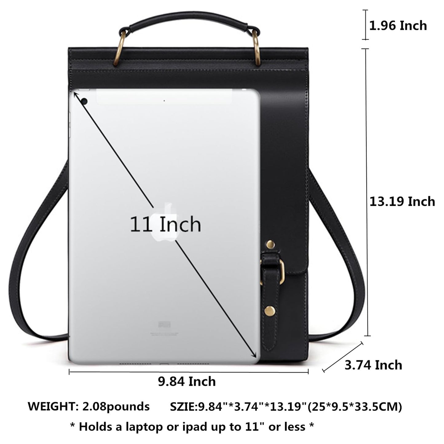 Cnoles Leather Backpack Purse For Women Fashion Ladies Vintage Bags Casual College Travel Backpacks Bag Black