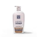Kiss My Face Coconut Hand Soap, Tropical Moisture Cleanse, With Added Yarrow And Coconut Water, Easy To Use Hand Soap Pump, Coconut Scented, Cruelty