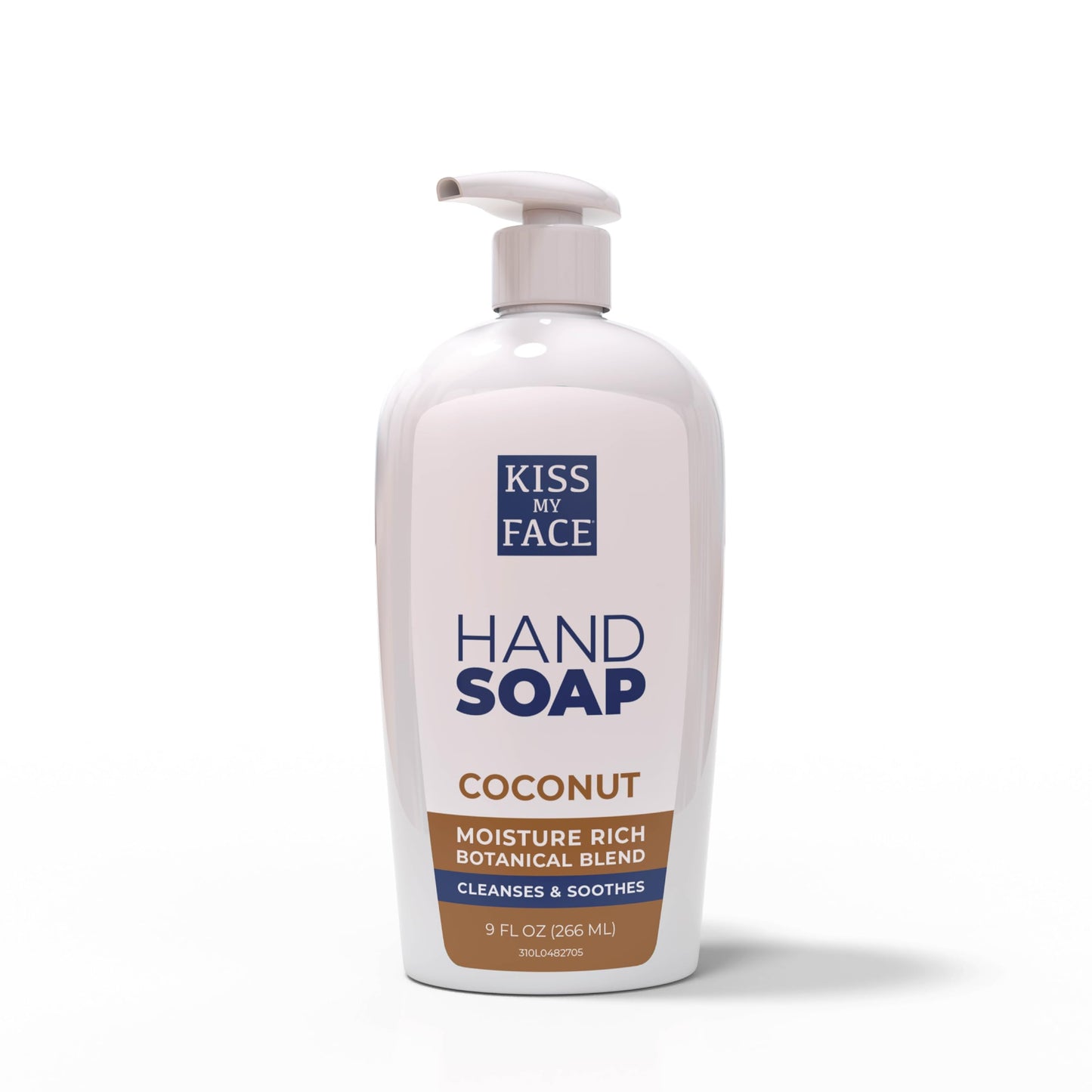 Kiss My Face Coconut Hand Soap, Tropical Moisture Cleanse, With Added Yarrow And Coconut Water, Easy To Use Hand Soap Pump, Coconut Scented, Cruelty