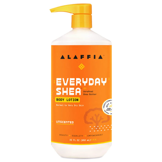 Alaffia EveryDay Shea Body Lotion - Normal to Very Dry Skin, Moisturizing Support for Hydrated, Soft, and Supple Skin with Shea Butter and Lemongrass Beauty & Personal Care Alaffia