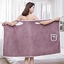 SZXL Wearable Towel Unisex, Quick Drying No Hair Loss, Women's After Shower Robe (Red Purple, Small)
